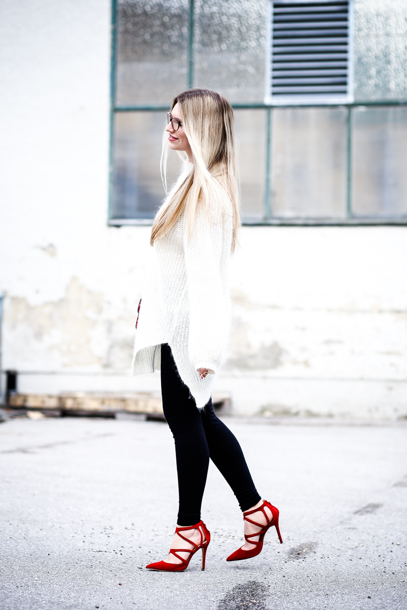 Franziska Elea Mode Blog München ootd Outfit Look Style Fashionblogger Modeblogger Berlin Edited Zara High Heels Valentino Rockstud Oversize Strickpulli Blogger Instagram